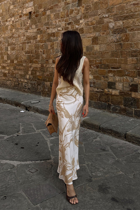 Palermo Maxi Skirt in Dulce Cream