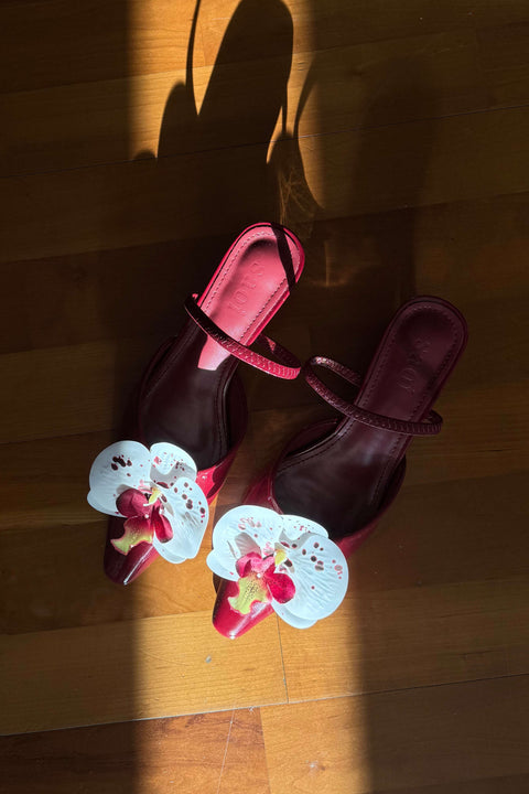 Lily Orchid Heels in Burgundy