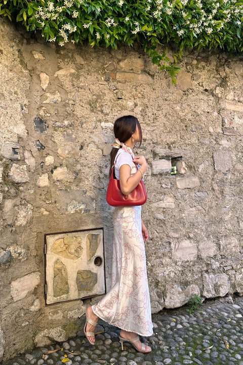 Del Mar Maxi Skirt in Rosie Red