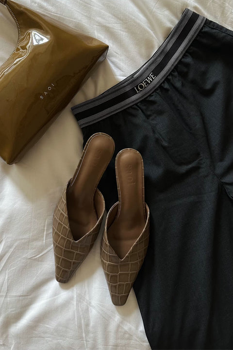 Maddie Kitten Heels in Khaki