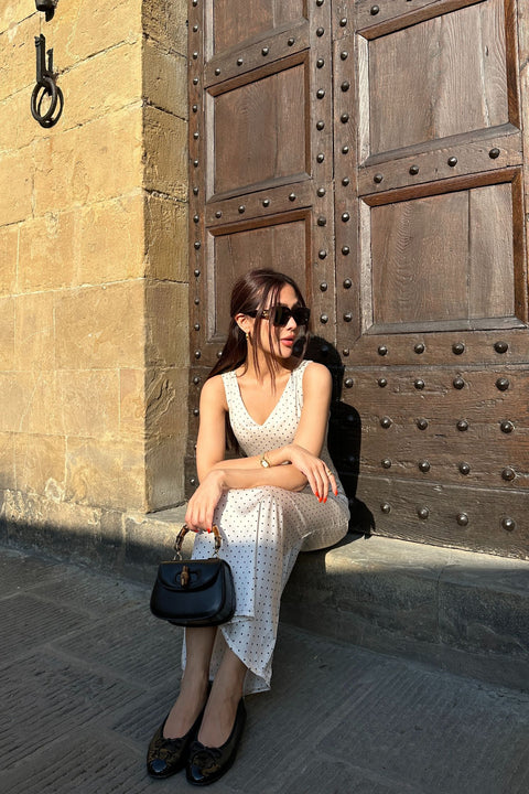 Del Mar Long Dress in Lola Polka