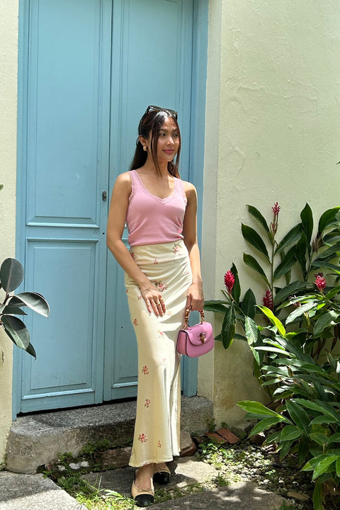 Fiore Maxi Skirt in Buttercup Yellow