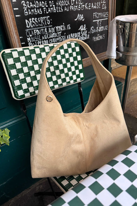 Carrie Midi Suede in Vanilla Latte