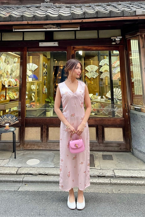 Hana Dress in Frangipani Pink