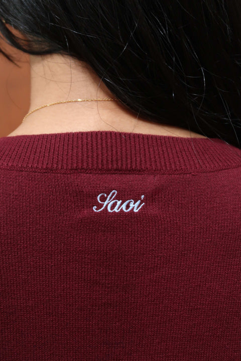 90s Cardigan in Burgundy