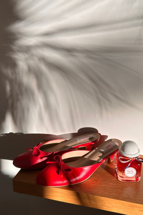 Marie Kitten Heels in French Kiss Red