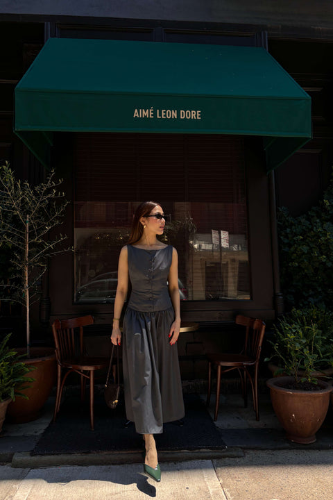 Emma Dress in Grey
