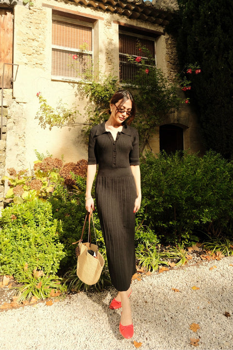 Jean Knit Dress in Black
