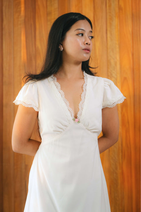 Audrey Long Dress in White