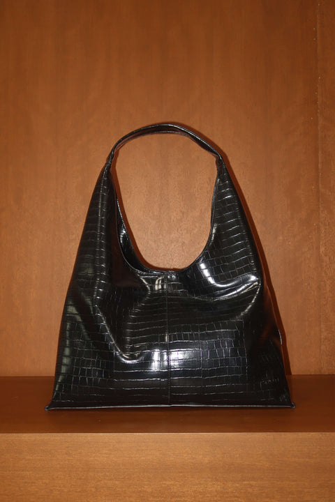 Carrie Bag in Croco Black