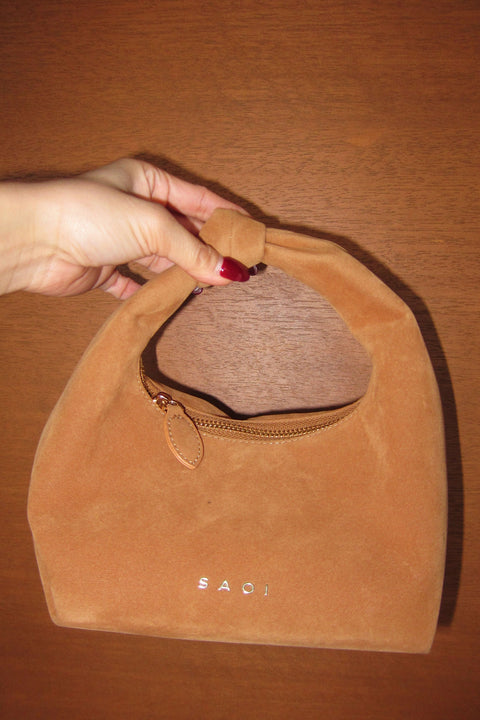 Gaia Bag in Saddle Suede