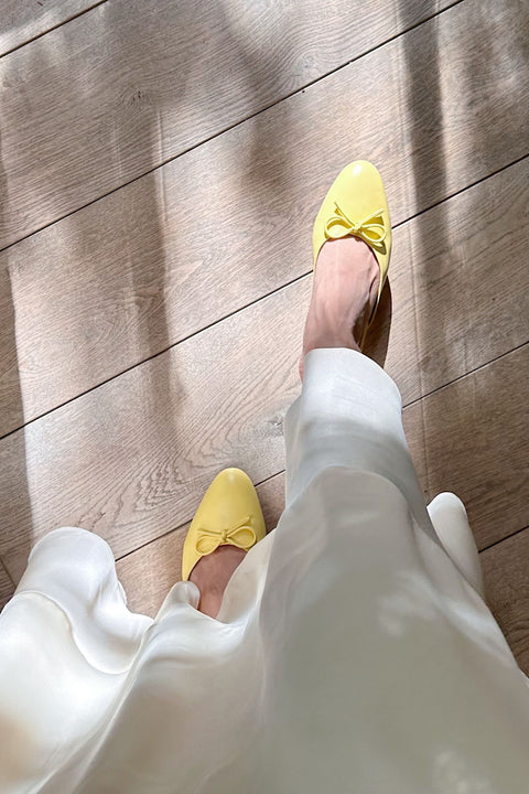 Marie Kitten Heels in Marmalade Yellow