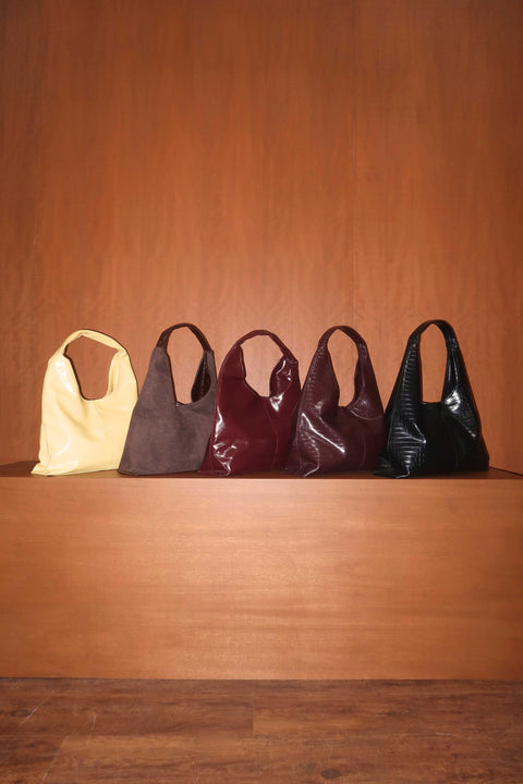 Carrie Bag in Croco Burgundy