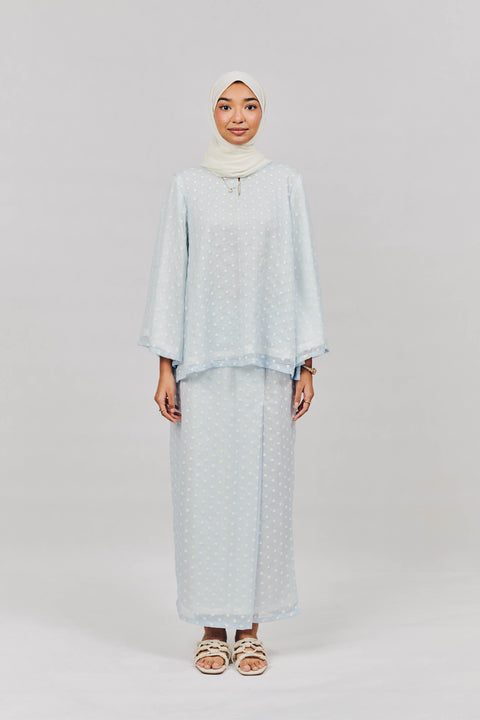 Kurung Kedah in Tenang Hati Blue