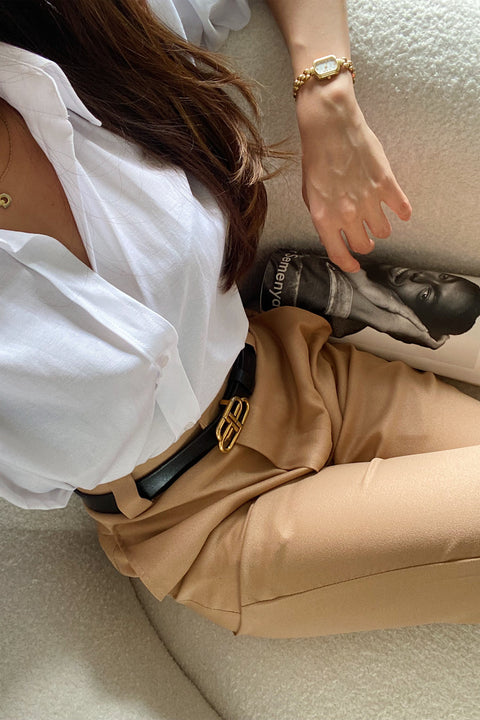 Flores Pants in Almond Brown