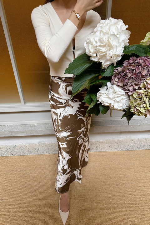 Palermo Maxi Skirt in Sicily Brown