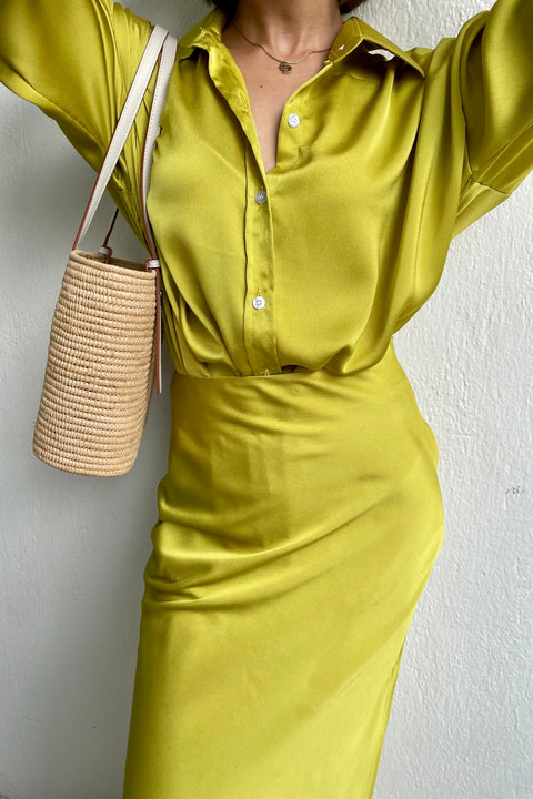 Classic Shirt in Calamansi Green