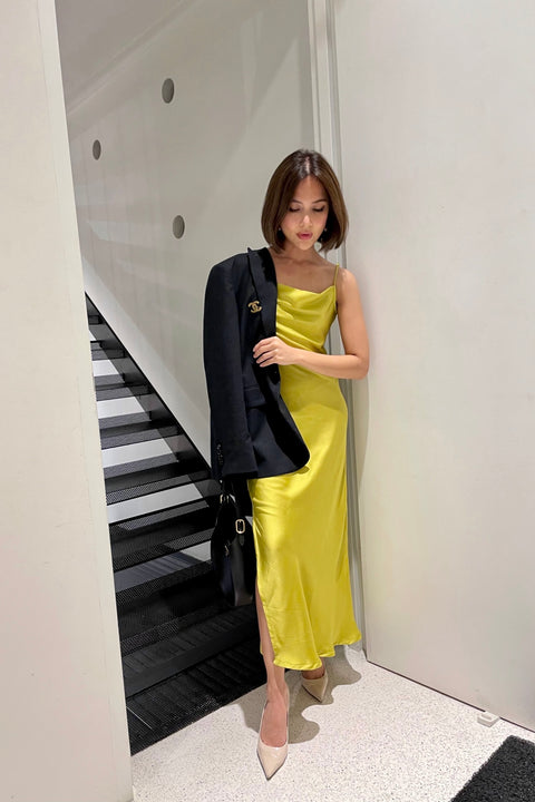 Classic Slip Dress in Calamansi Green