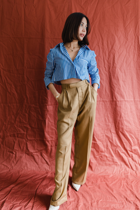Classic Wide Legged Pants in Tawny