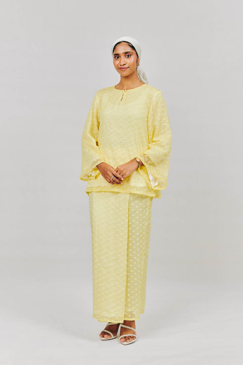 Kurung Kedah in Sinaran Mentari Yellow