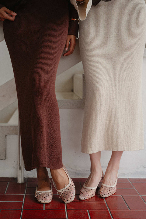 Poppy Ballet Flats in Polka