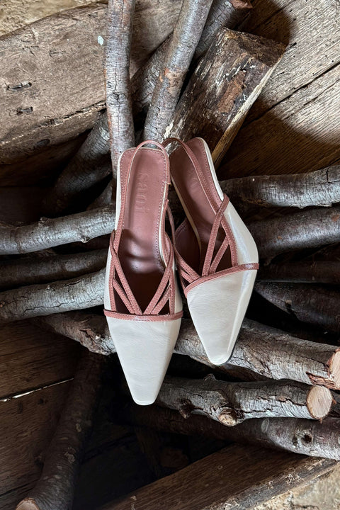 Naima Slingback Heels in Pink Salt