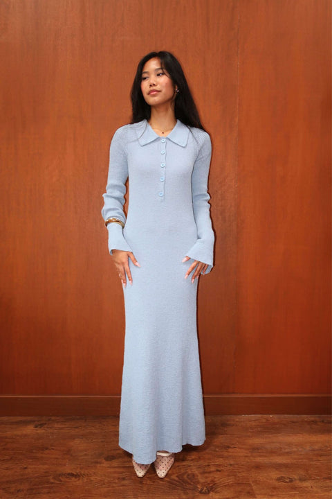 Melrose Knit Dress in French Blue