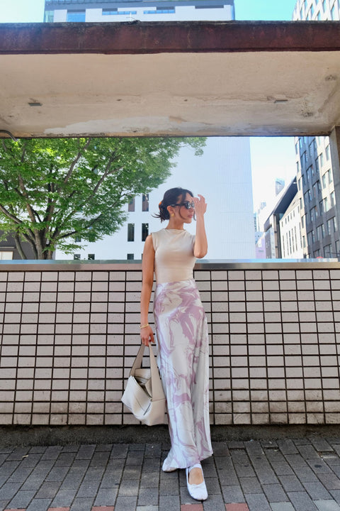 Palermo Maxi Skirt in Sakura Lilac