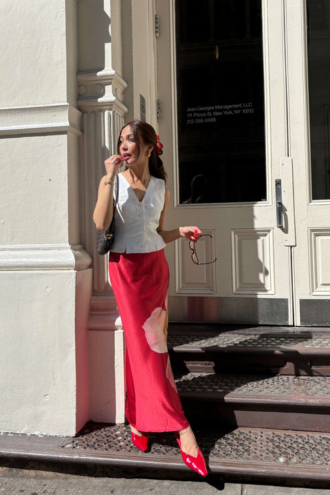 Charlotte Skirt in Summer Red