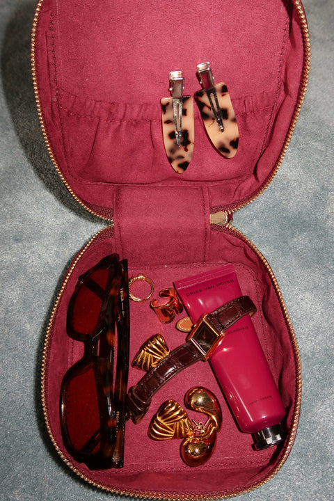 Jewellery Case in Burgundy