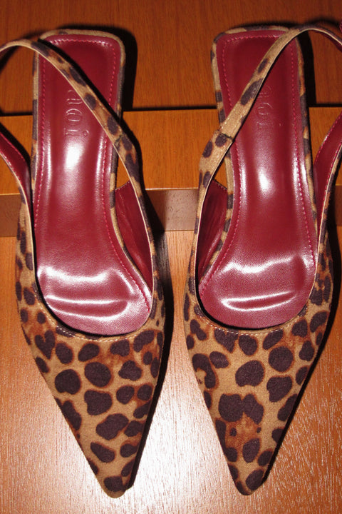 Solange Leopard Slingback Heels