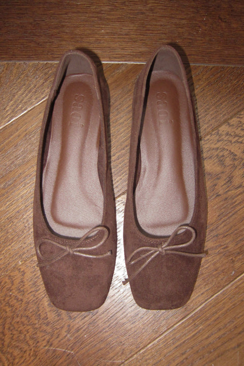 Poppy Ballet Flats in Double Shot Suede