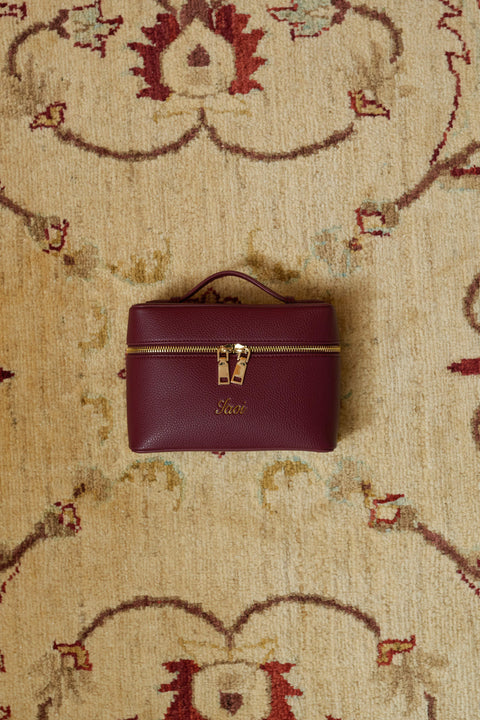 dark red crossbody handbag