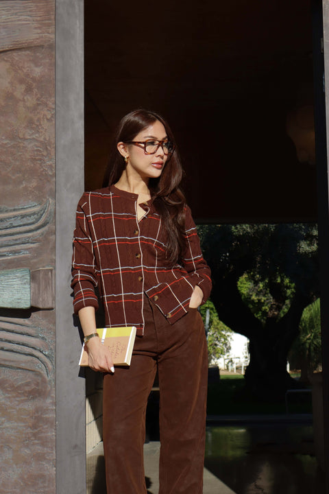 Dakota Cardigan in Spiced Brown