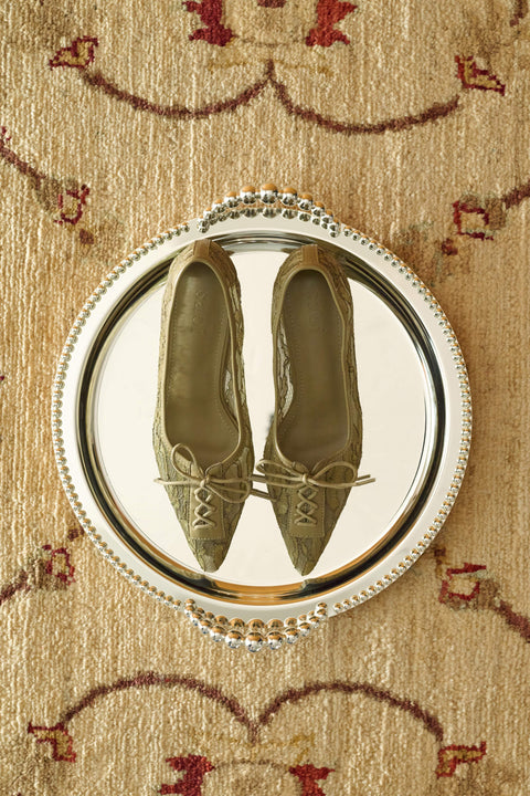 Jude Lace Heels in Khaki