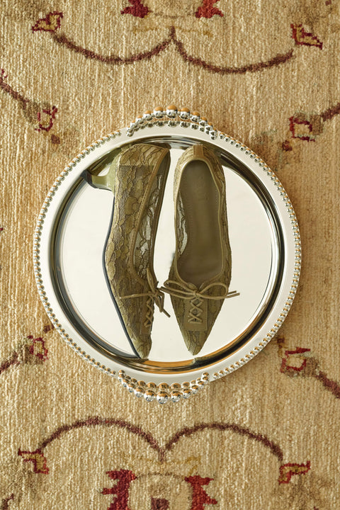 Jude Lace Heels in Khaki