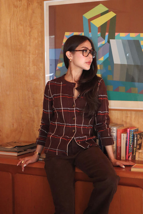 Dakota Cardigan in Spiced Brown