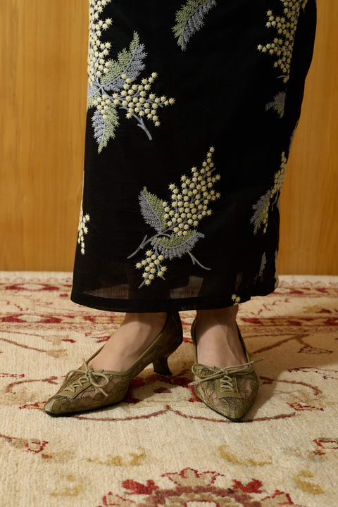 Jude Lace Heels in Khaki