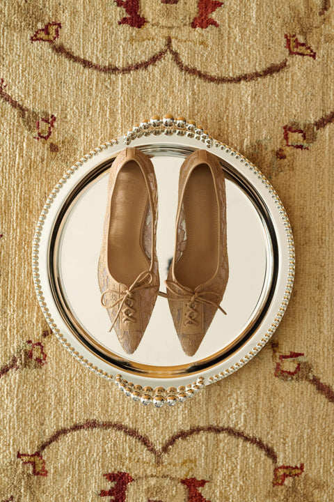 Jude Lace Heels in Nude