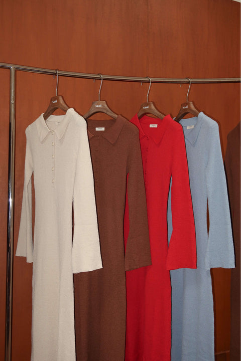 Melrose Knit Dress in French Blue