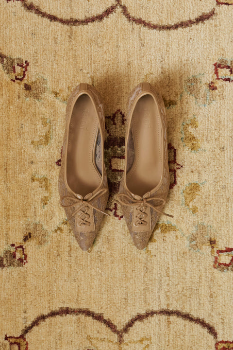 Jude Lace Heels in Nude