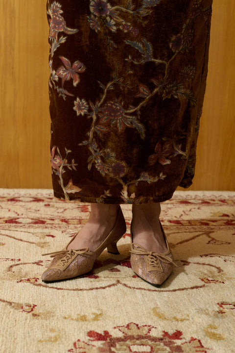 Jude Lace Heels in Nude