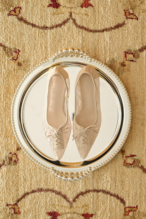 Jude Lace Heels in Vanilla