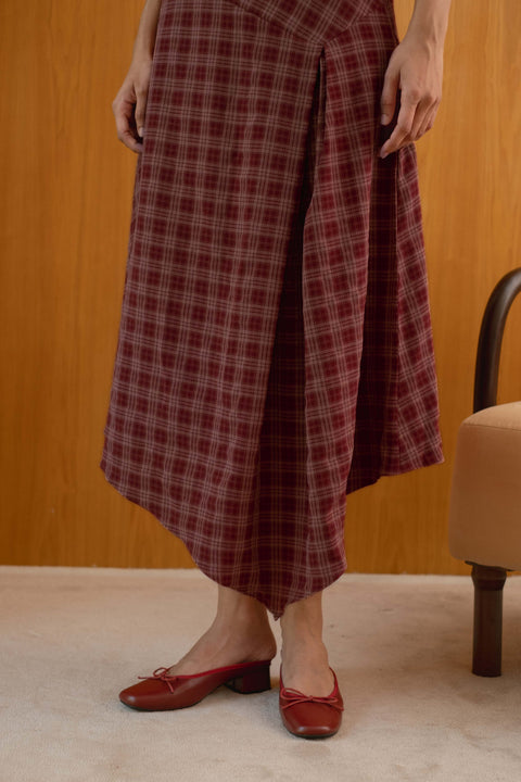 Brandy Maxi Layered Skirt in Caliente