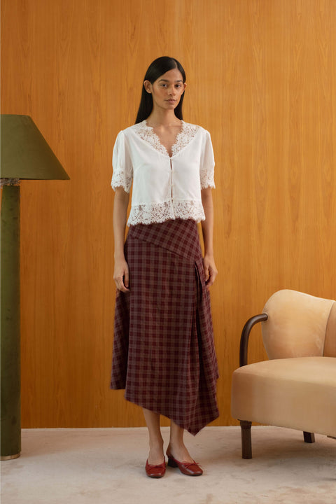 Brandy Maxi Layered Skirt in Caliente
