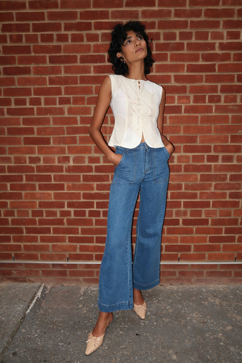 Brooklyn Flare Jeans in Medium Blue