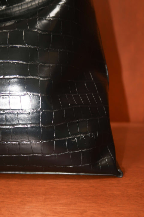 Carrie Bag in Croco Black