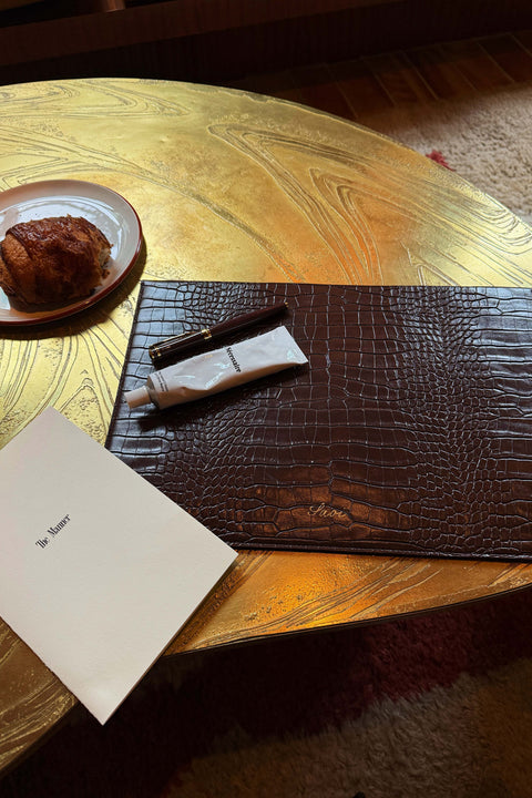 Laptop Case in Croc Brown