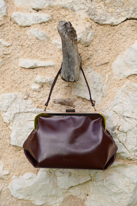 Nara Clutch in Rustic Brown