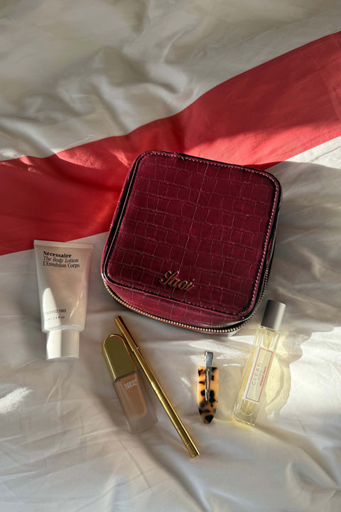 Jewellery Case in Burgundy